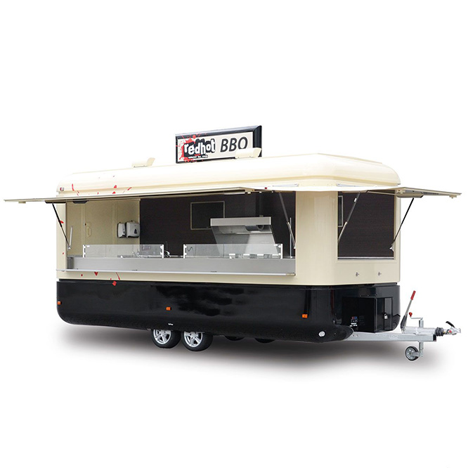 Coffee Shop Equipment - Remorque de concession pour barbecue, entièrement