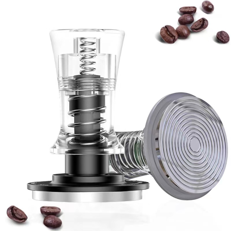 Coffee Equipment Kit - Tamper acrylique à double ressort pour
