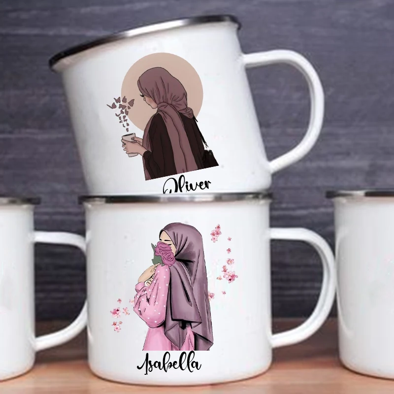 Coffee Equipment Names - Personnalisé Hijabi fille imprimé tasse tasses