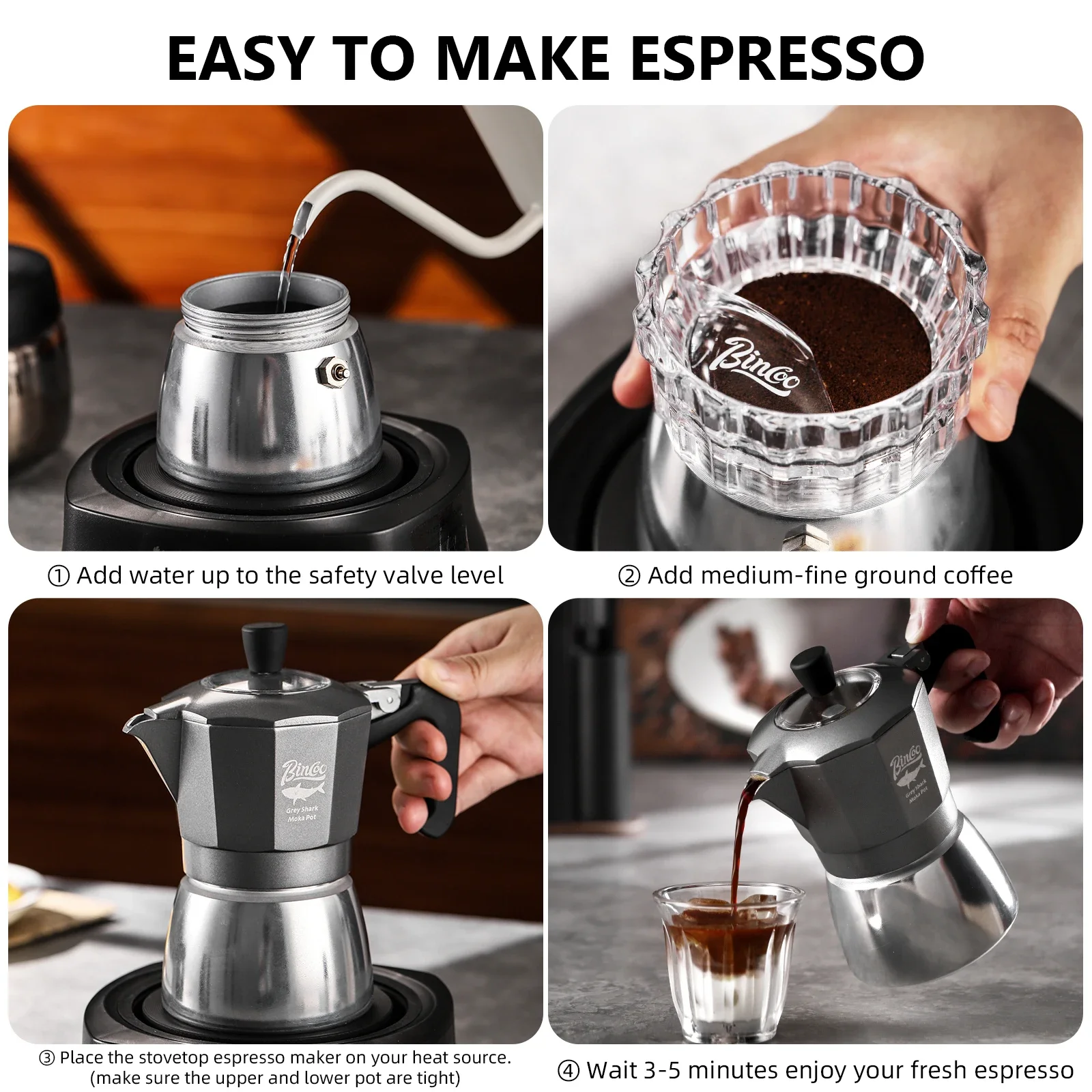 Cafetière Moka Bincoo à double - Coffee Equipment Camping avis et prix