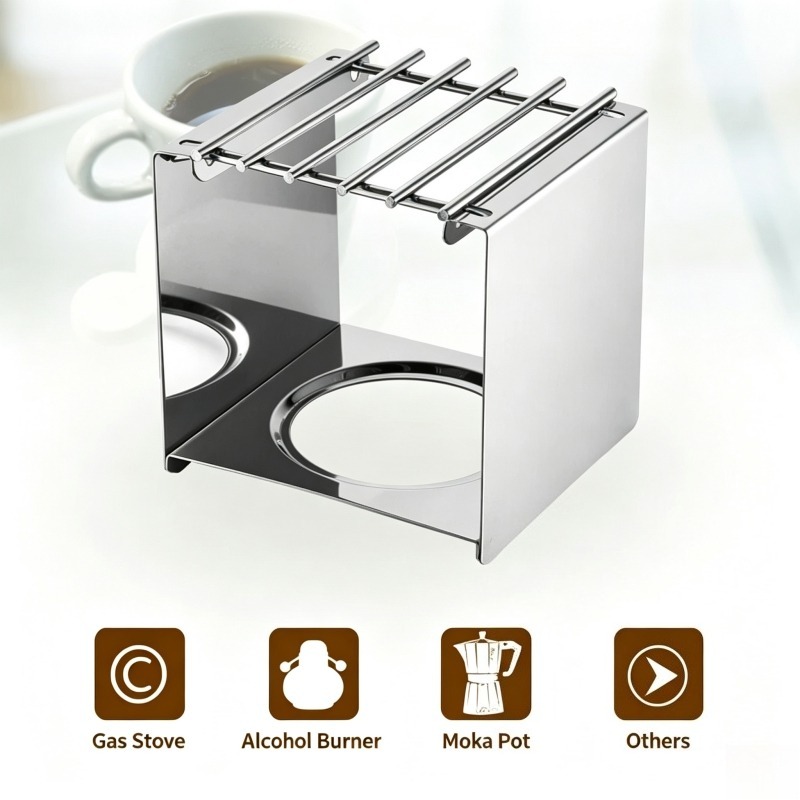 Support carré en acier inoxyda - Coffee Equipment Camping avis et prix